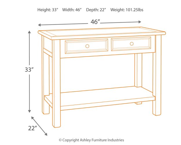 Bolanburg Sofa/Console Table - Pull Up A Couch