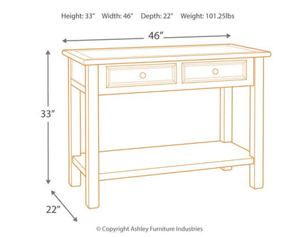 Bolanburg Sofa/Console Table - Pull Up A Couch