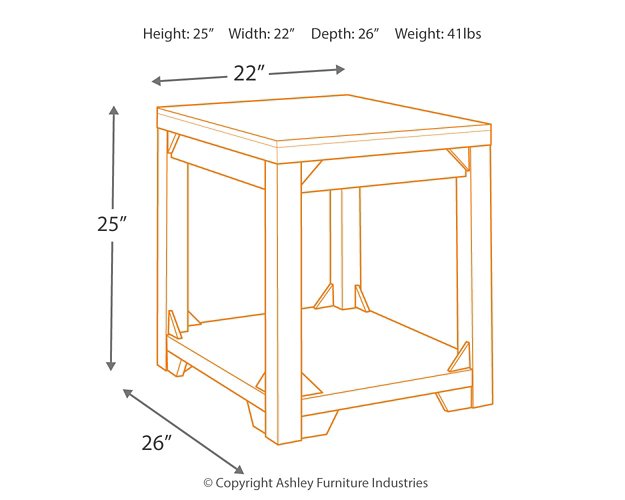 Fregine End Table - Pull Up A Couch