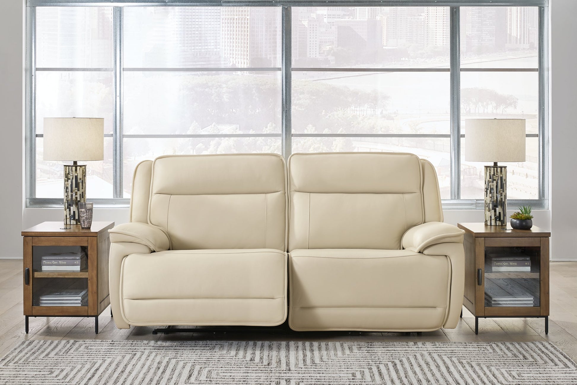 Double Deal Power Reclining Loveseat Sectional - Pull Up A Couch