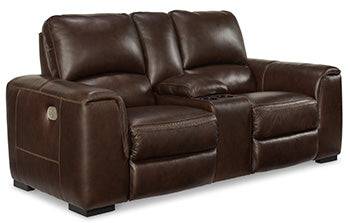 Alessandro Power Reclining Loveseat with Console - Pull Up A Couch