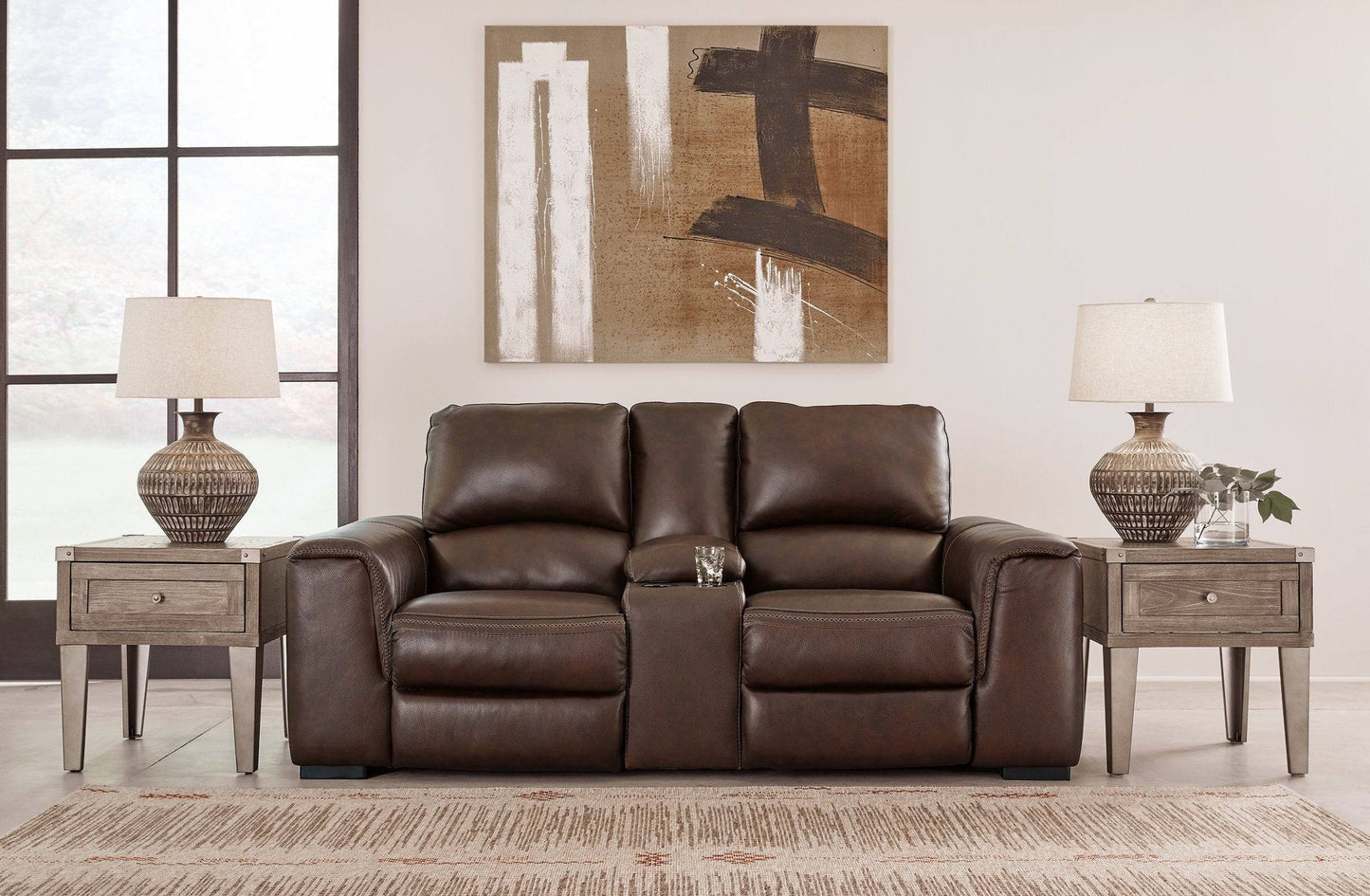 Alessandro Power Reclining Loveseat with Console - Pull Up A Couch