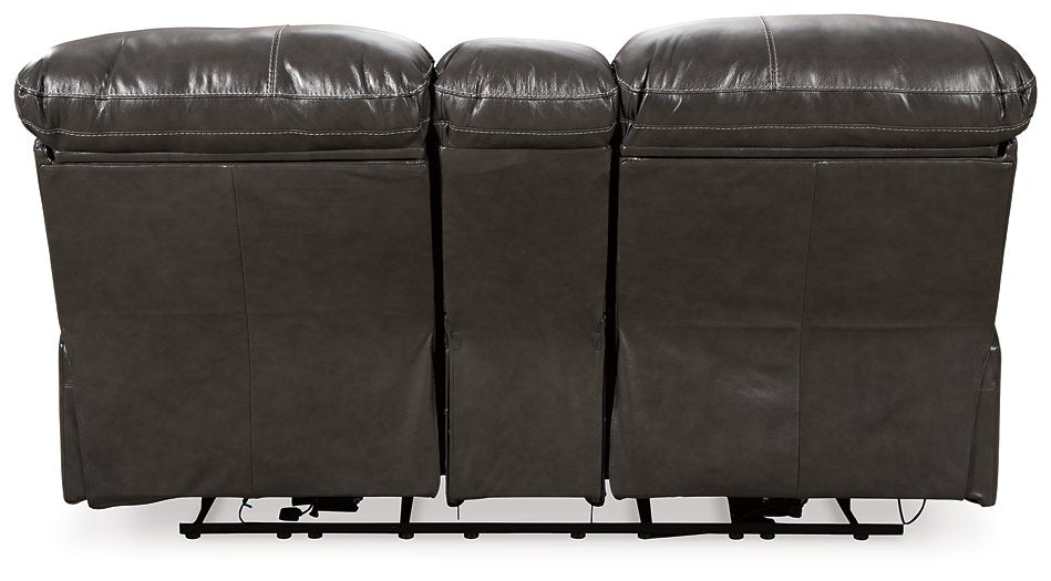 Hallstrung Power Reclining Loveseat with Console - Pull Up A Couch