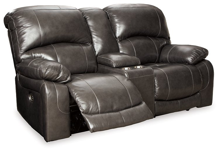 Hallstrung Power Reclining Loveseat with Console - Pull Up A Couch