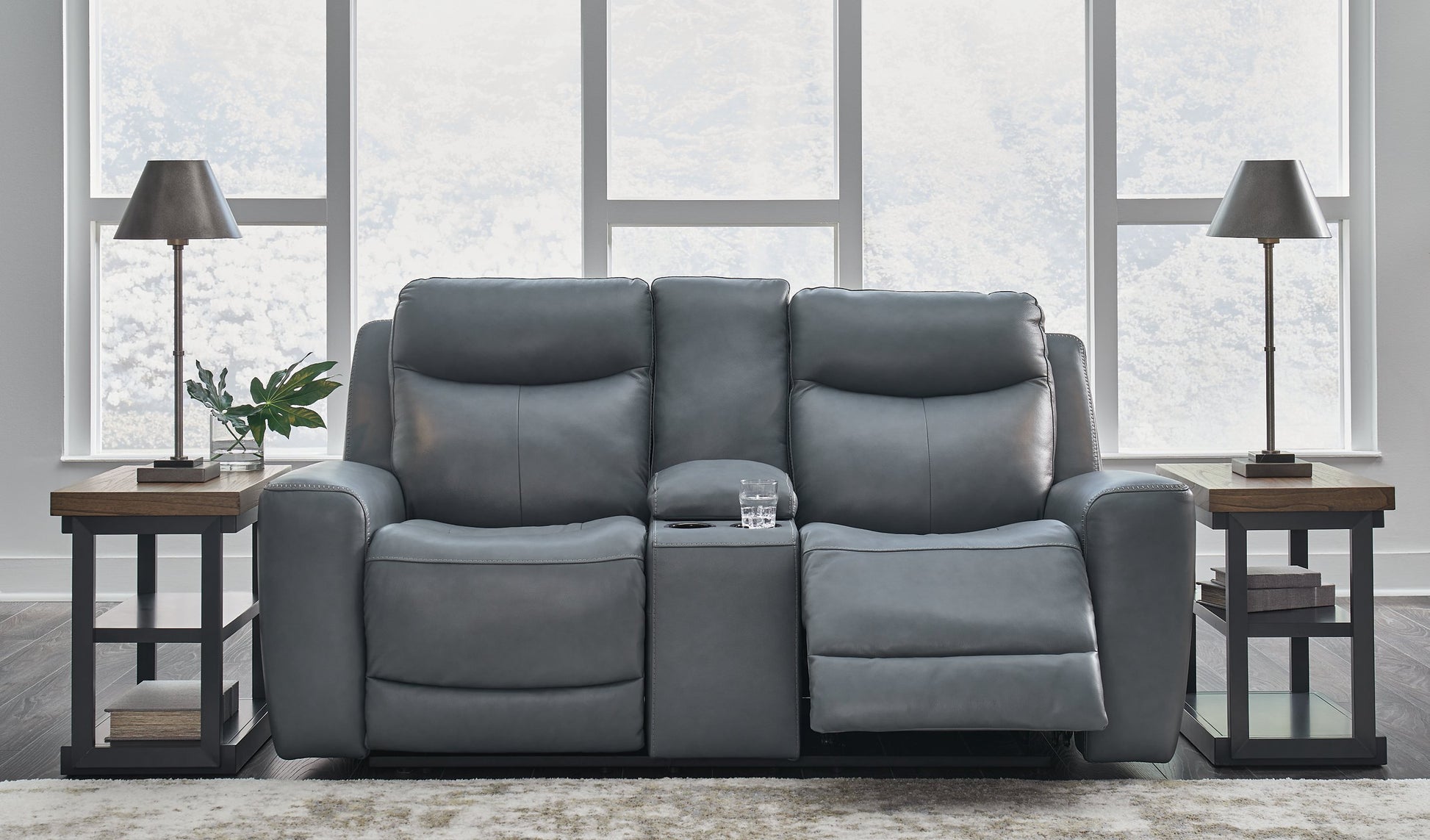 Mindanao Power Reclining Loveseat with Console - Pull Up A Couch