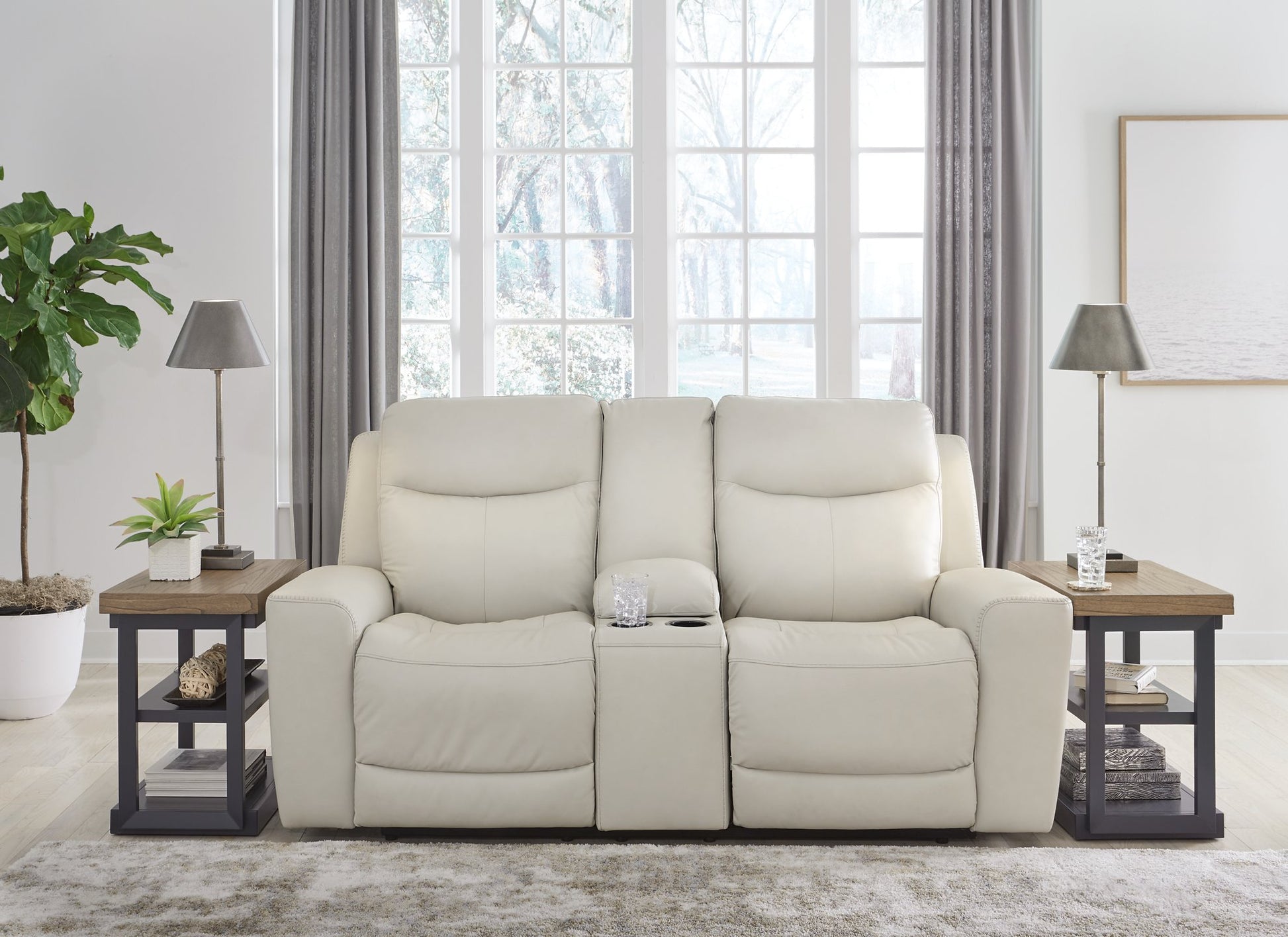 Mindanao Power Reclining Loveseat with Console - Pull Up A Couch