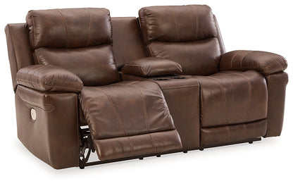 Edmar Power Reclining Loveseat with Console - Pull Up A Couch