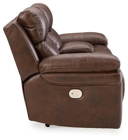 Edmar Power Reclining Loveseat with Console - Pull Up A Couch