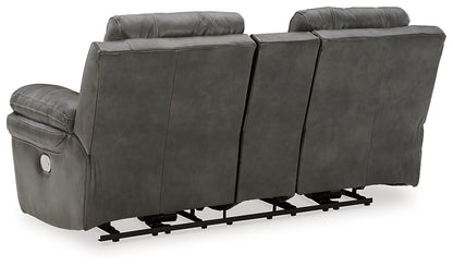 Edmar Power Reclining Loveseat with Console - Pull Up A Couch