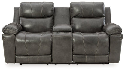 Edmar Power Reclining Loveseat with Console - Pull Up A Couch