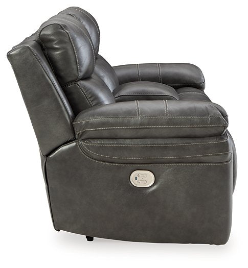 Edmar Power Reclining Loveseat with Console - Pull Up A Couch