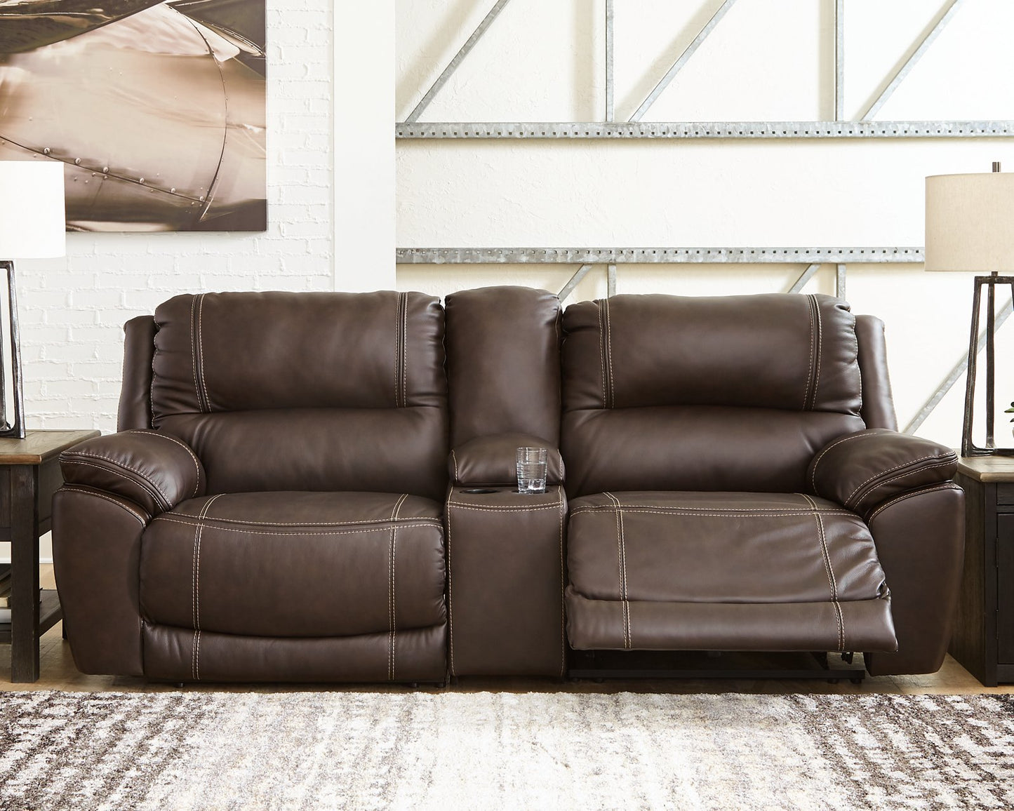 Dunleith 3-Piece Power Reclining Loveseat with Console - Pull Up A Couch