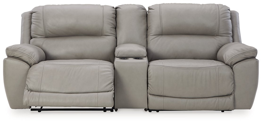 Dunleith 3-Piece Power Reclining Sectional Loveseat with Console - Pull Up A Couch