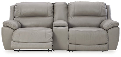 Dunleith 3-Piece Power Reclining Sectional Loveseat with Console - Pull Up A Couch