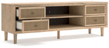 Cielden 72" TV Stand with Electric Fireplace - Pull Up A Couch