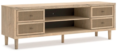 Cielden 72" TV Stand with Electric Fireplace - Pull Up A Couch
