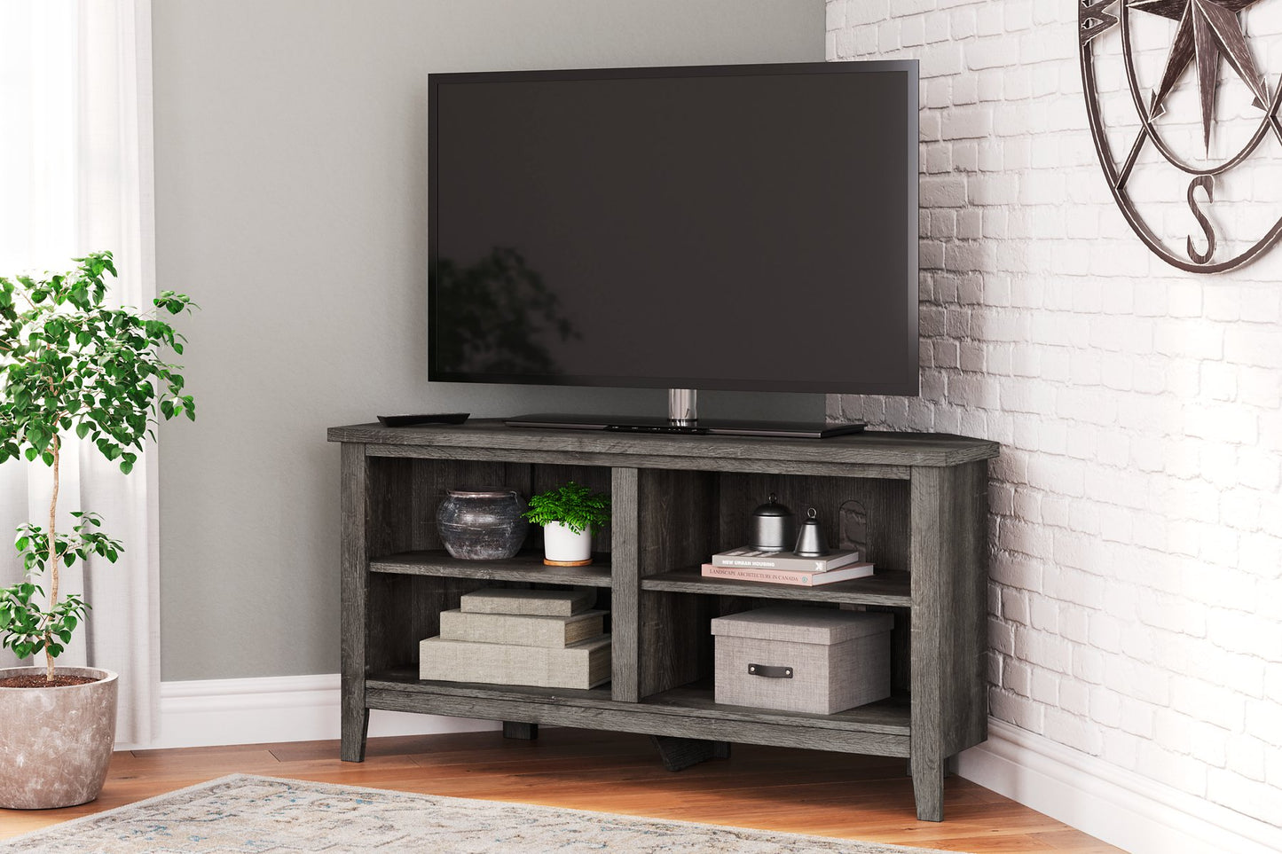 Arlenbry Corner TV Stand - Pull Up A Couch