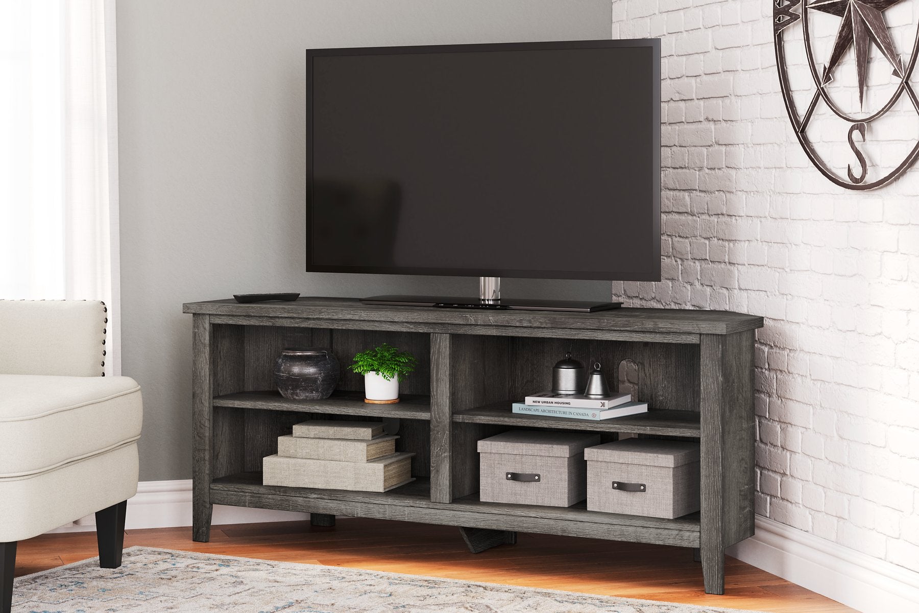 Arlenbry Corner TV Stand - Pull Up A Couch