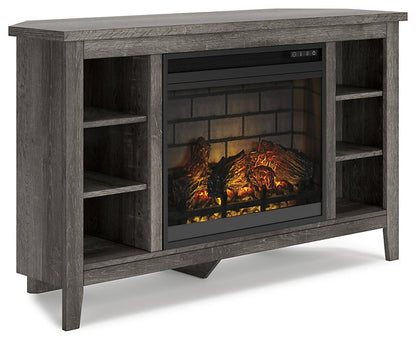 Arlenbry Corner TV Stand with Electric Fireplace - Pull Up A Couch