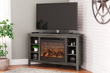 Arlenbry Corner TV Stand with Electric Fireplace - Pull Up A Couch