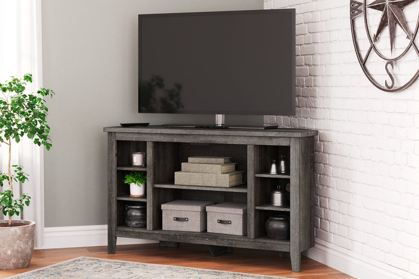 Arlenbry Corner TV Stand - Pull Up A Couch