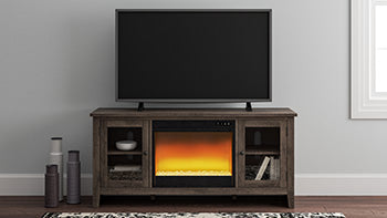 Arlenbry 60" TV Stand with Electric Fireplace - Pull Up A Couch