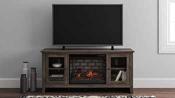 Arlenbry 60" TV Stand with Electric Fireplace - Pull Up A Couch