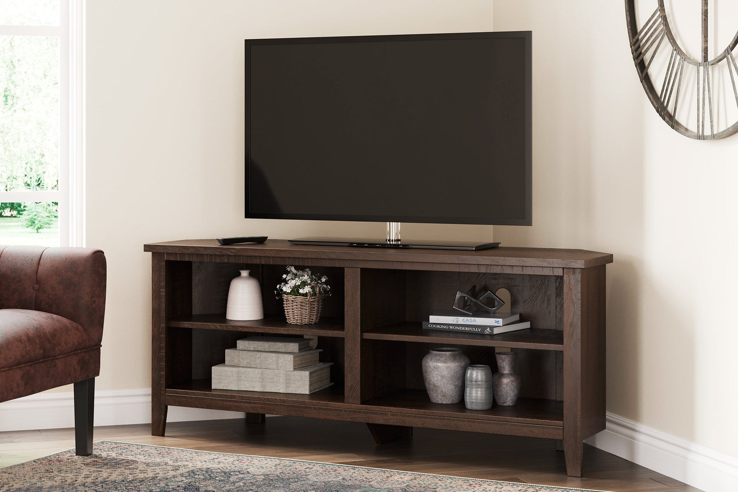 Camiburg Corner TV Stand - Pull Up A Couch