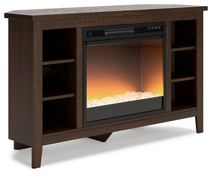 Camiburg Corner TV Stand with Electric Fireplace - Pull Up A Couch