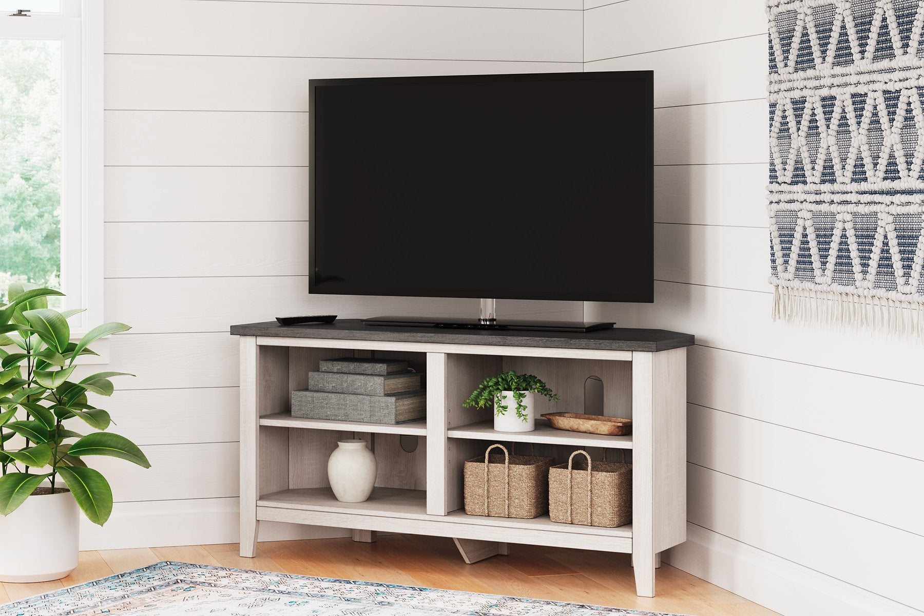 Dorrinson Corner TV Stand - Pull Up A Couch