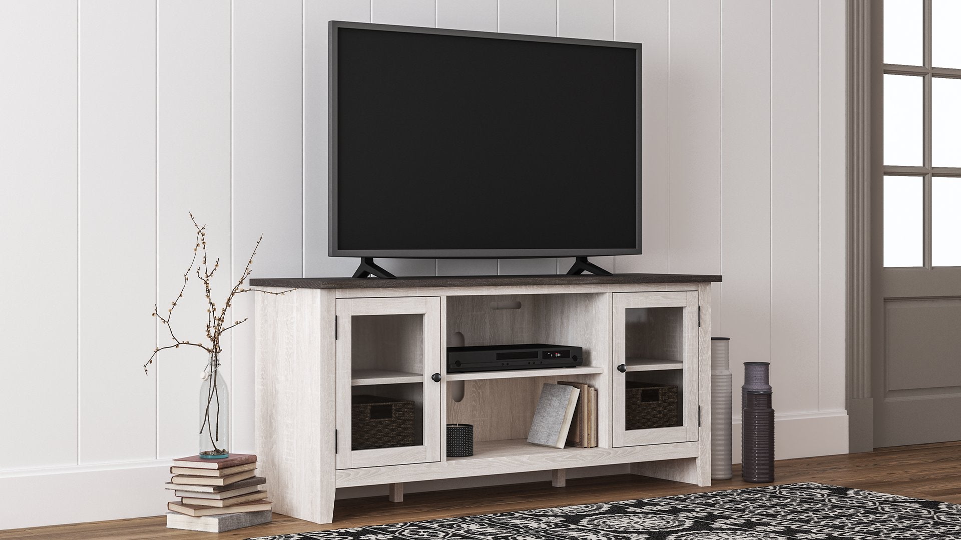 Dorrinson 60" TV Stand with Electric Fireplace - Pull Up A Couch