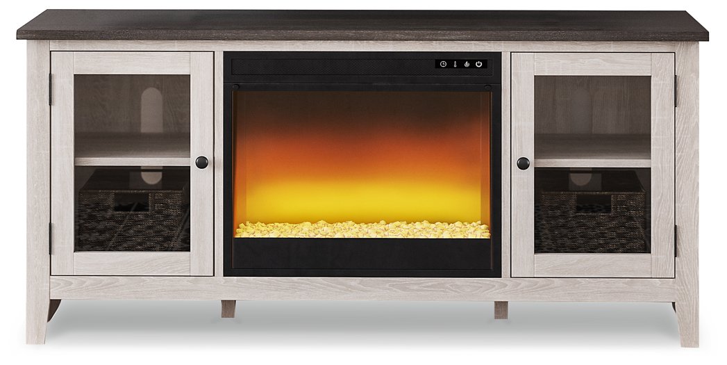 Dorrinson 60" TV Stand with Electric Fireplace - Pull Up A Couch