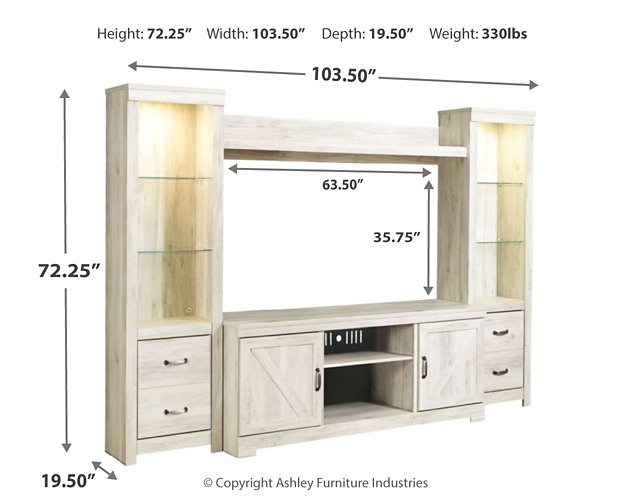 Bellaby 4-Piece Entertainment Center - Pull Up A Couch