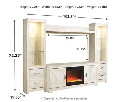 Bellaby 4-Piece Entertainment Center with Fireplace - Pull Up A Couch