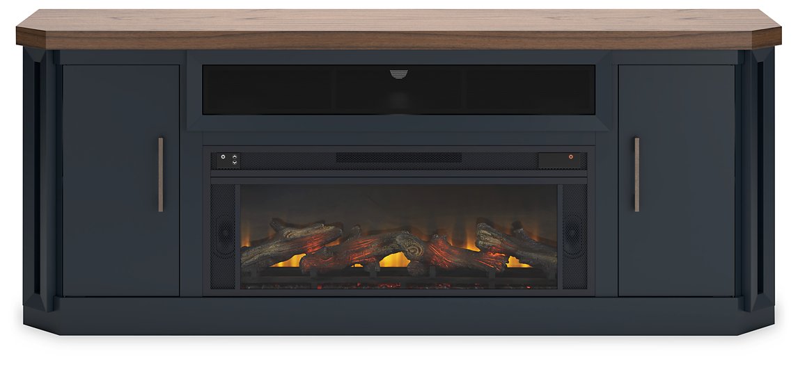 Landocken 83" TV Stand with Electric Fireplace - Pull Up A Couch