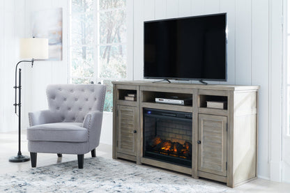 Moreshire 72" TV Stand with Electric Fireplace - Pull Up A Couch