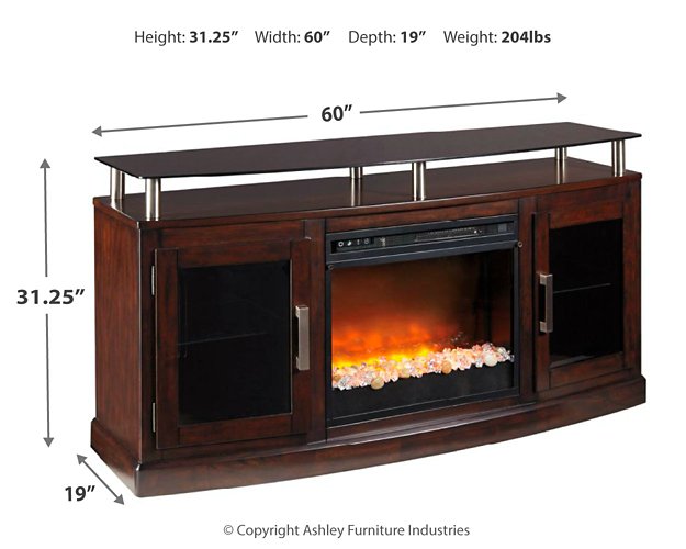 Chanceen 60" TV Stand with Electric Fireplace - Pull Up A Couch