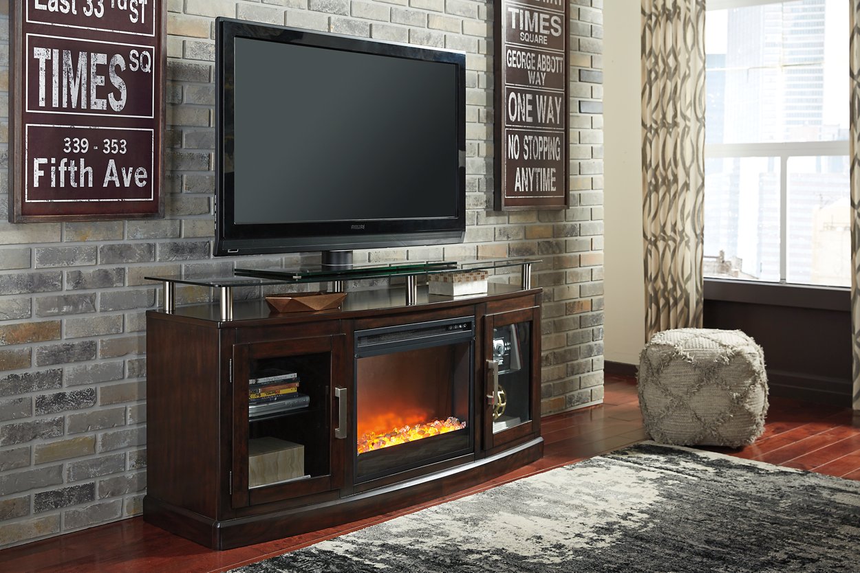 Chanceen 60" TV Stand with Electric Fireplace - Pull Up A Couch