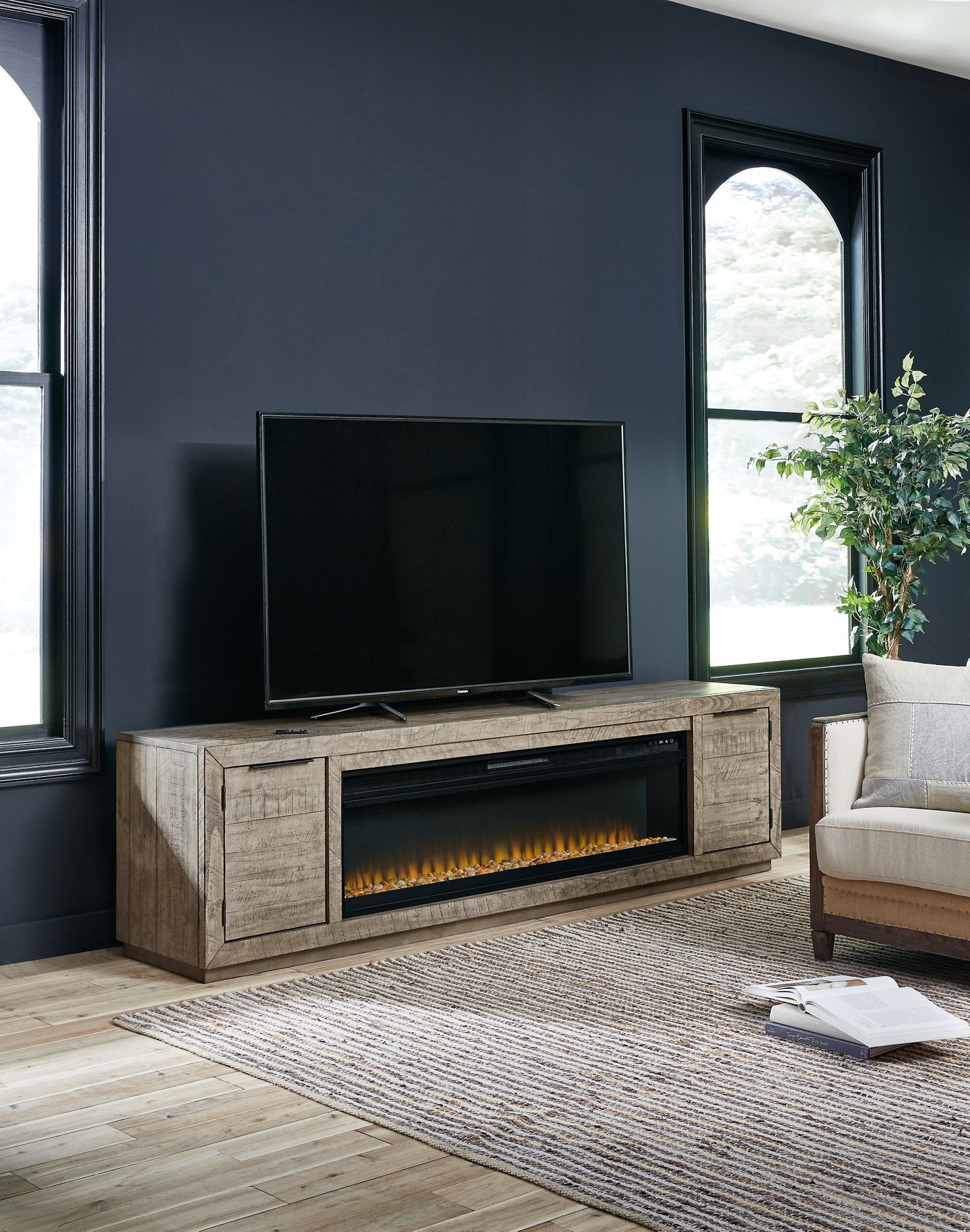 Krystanza TV Stand with Electric Fireplace - Pull Up A Couch