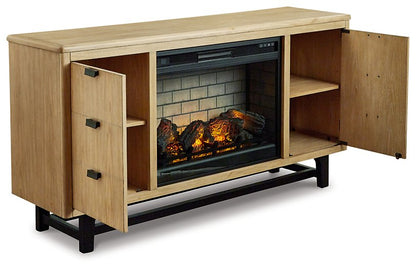 Freslowe TV Stand with Electric Fireplace - Pull Up A Couch