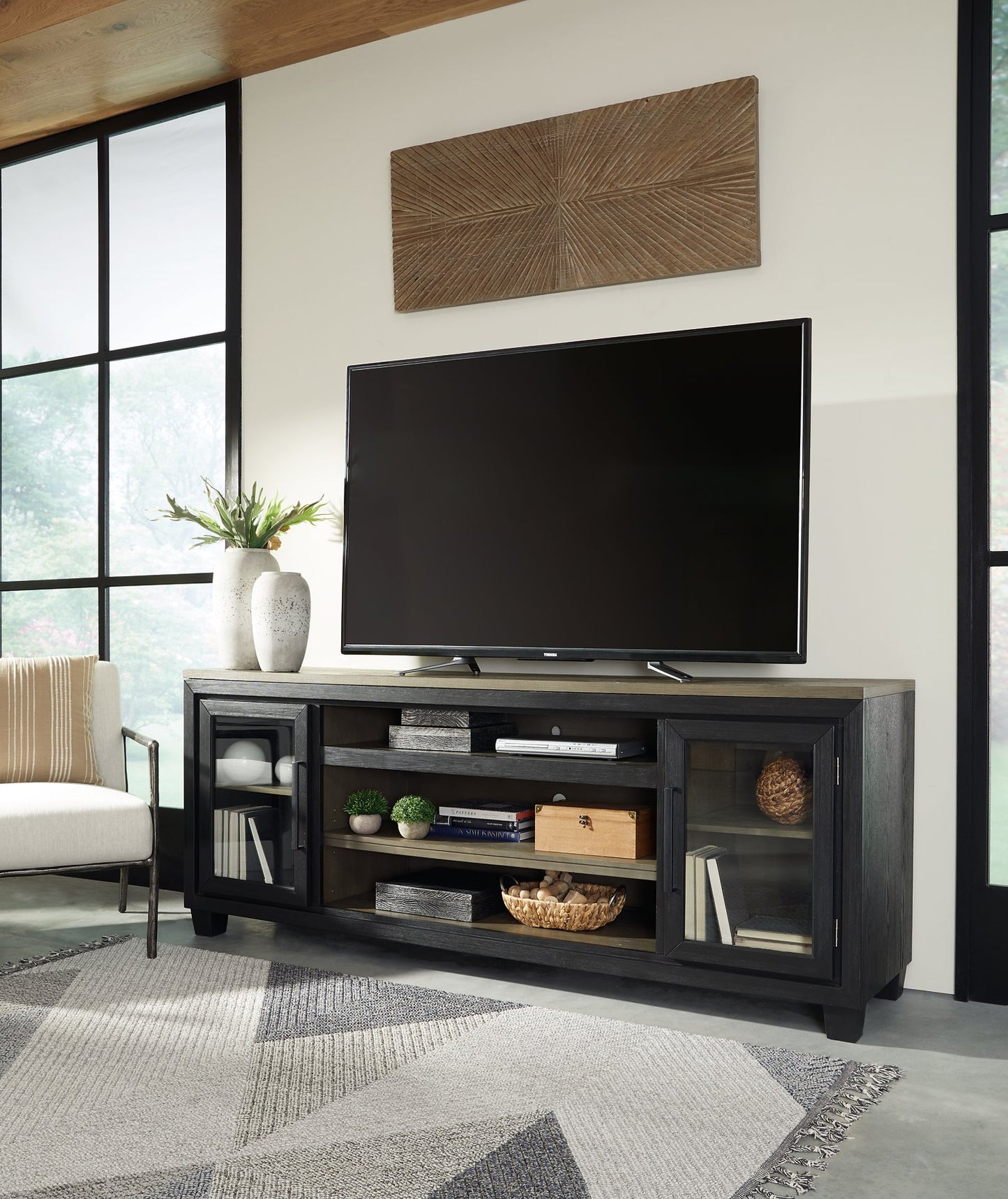 Foyland 83" TV Stand with Electric Fireplace - Pull Up A Couch