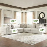 Ashley Furniture Alpine 5-piece corner sectional with plush cushions and modern design, perfect for spacious living rooms.