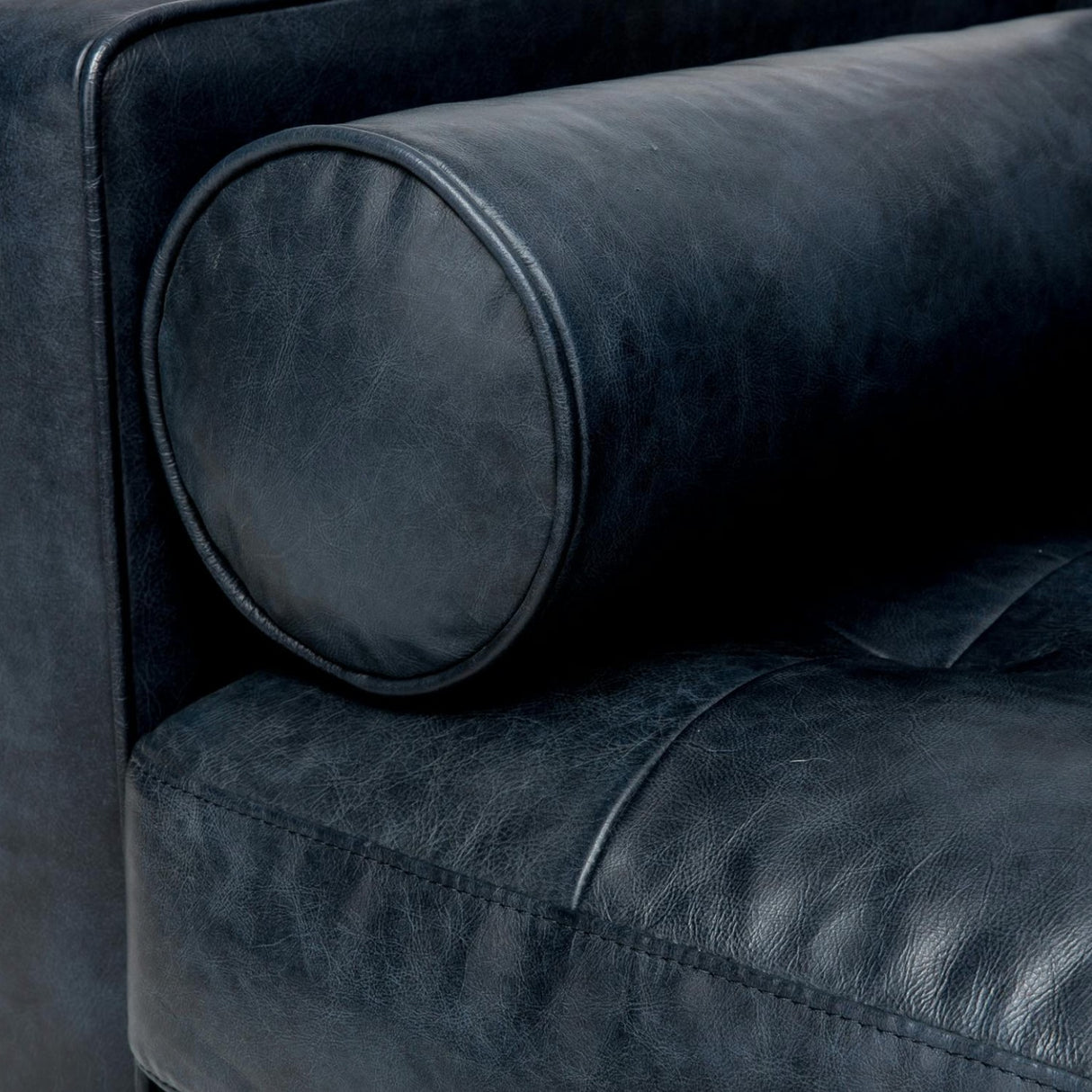 Leather Lounge Chair (Oxford Blue)
