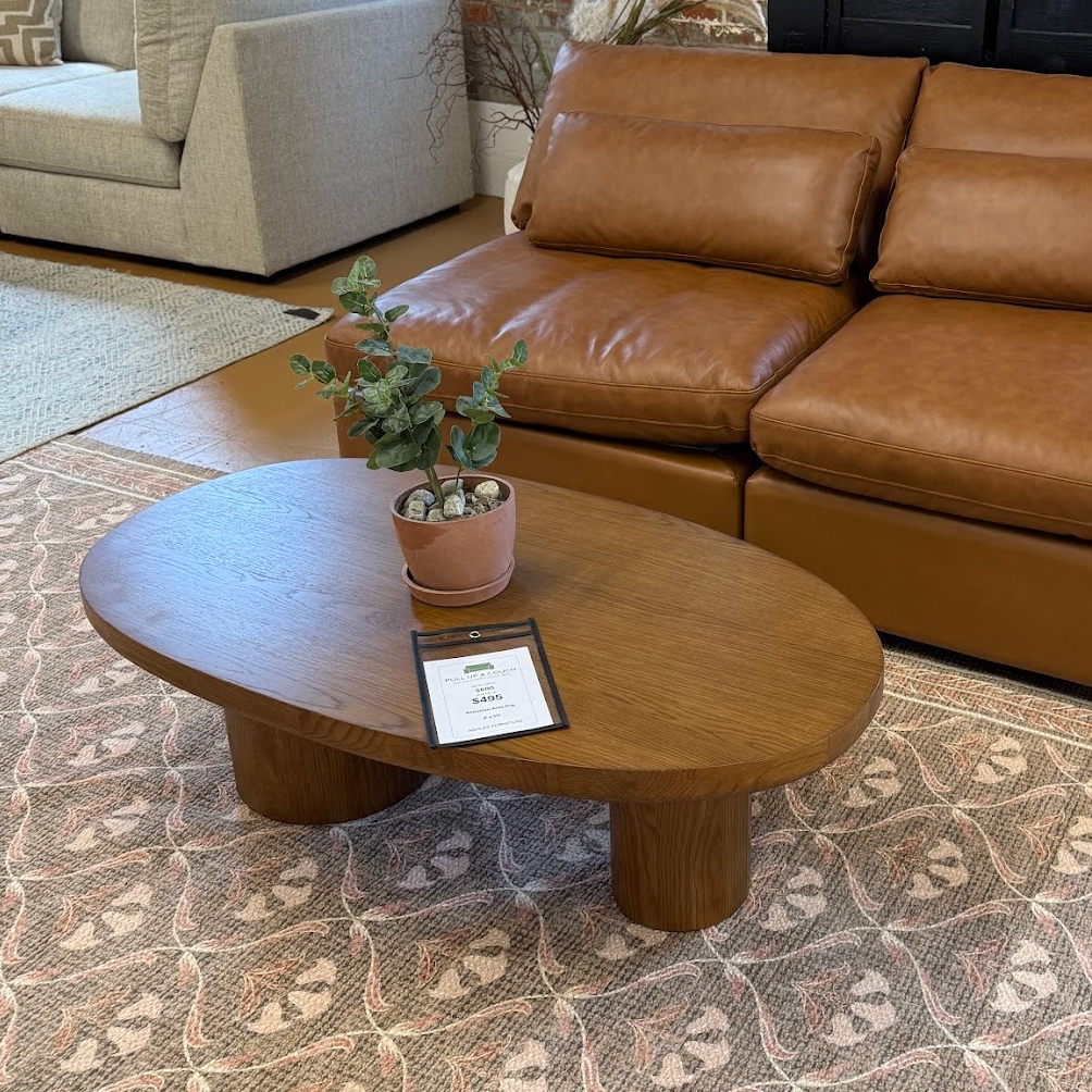 Smoked Oak MCM-Style Coffee Table - Pull Up A Couch