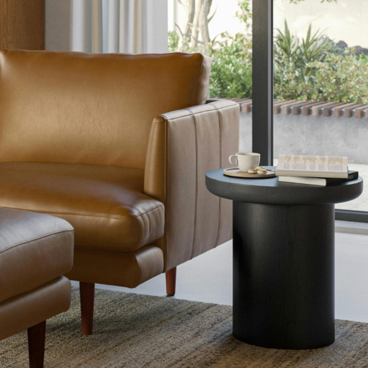 MCM-Style Side Table (Black)