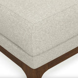 Chalk Gray/Walnut MCM-Style Ottoman