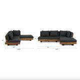 Right-Facing Outdoor Sectional (Slate Gray)