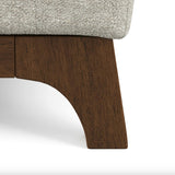 88" Corner Sectional (Chalk Gray/Walnut)