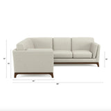 88" Corner Sectional (Chalk Gray/Walnut)