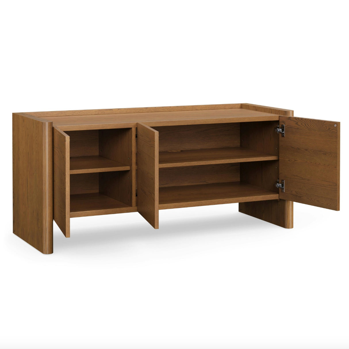 54" MCM-Style Media Unit (Smoked Oak)